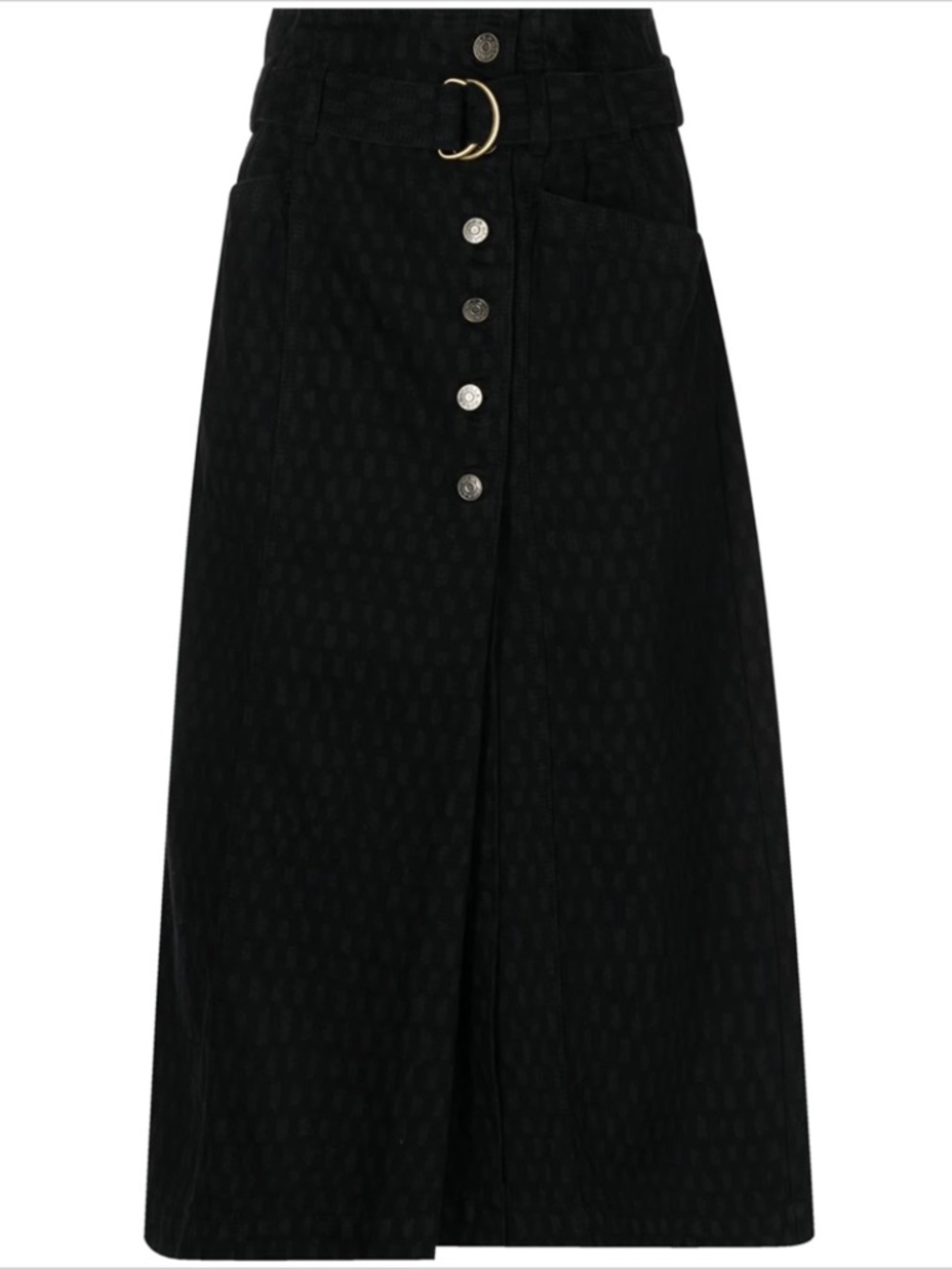Ulla Johnson Ryan Skirt Size 8 Denim - Ink Painted Check